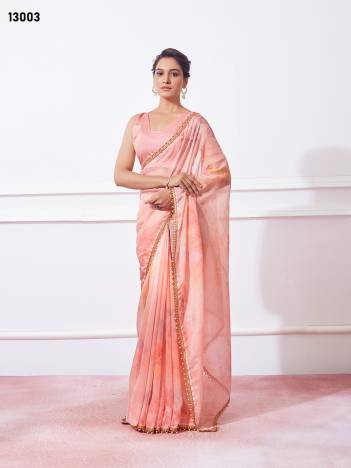 BARBIE D.NO. 13003 BY LAXMINAM ORGANZA SAREE MANUFACTURER IN INDIA